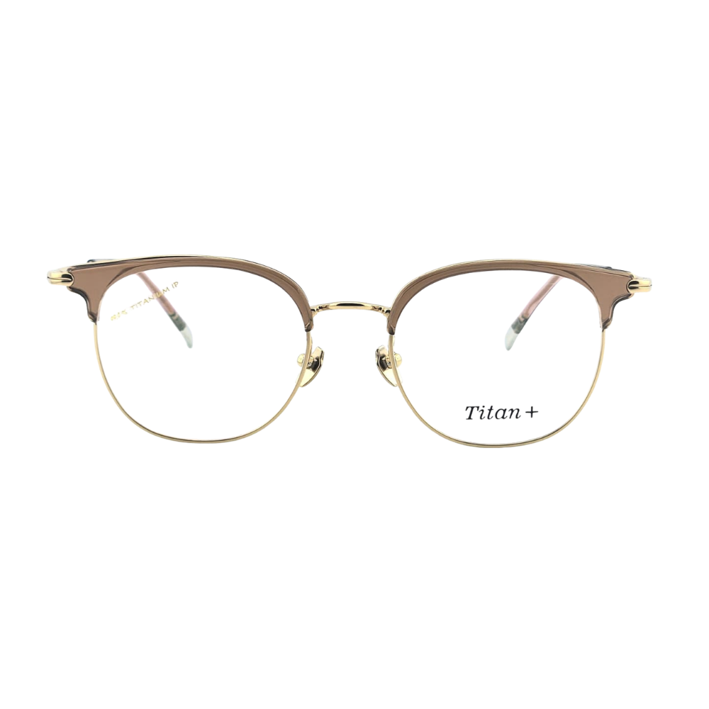 Titan+ AT205A | Professional Pure Titanium & TR Browline Eyeglasses